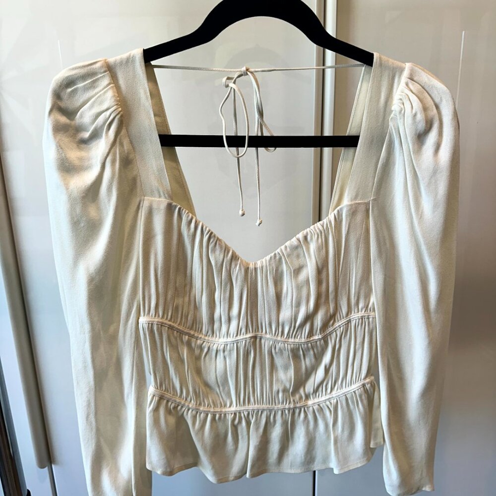 Reformation Long Sleeve Corset Style Top - Size Small